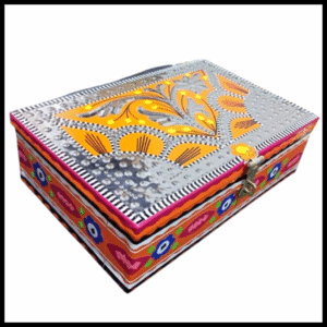 Chamakpatti Box: Real Truck Art Design for Storage and Decoration (W-25, H-17 cm)
