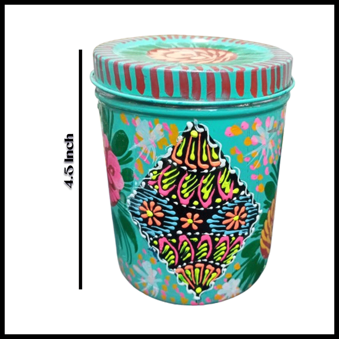 Truck Art Masala Box – Traditional Pakistani Spice Storage (H-4.5 Inch)
