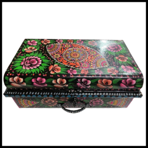 Truck Art Trunk – Handcrafted Storage Chest (39x18x25 cm) with Traditional Pakistani Design