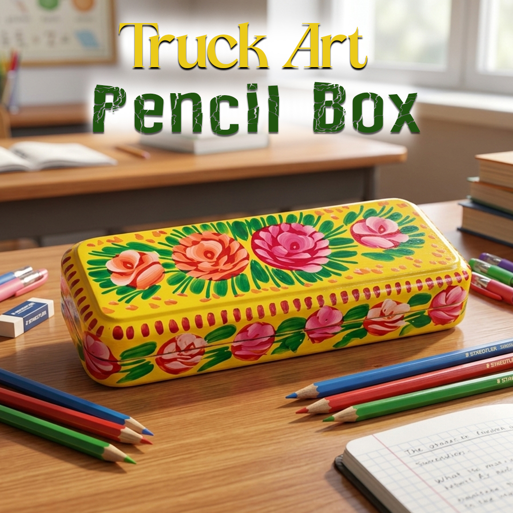 Pakistani Truck Art Pencil Box (W-20cm)