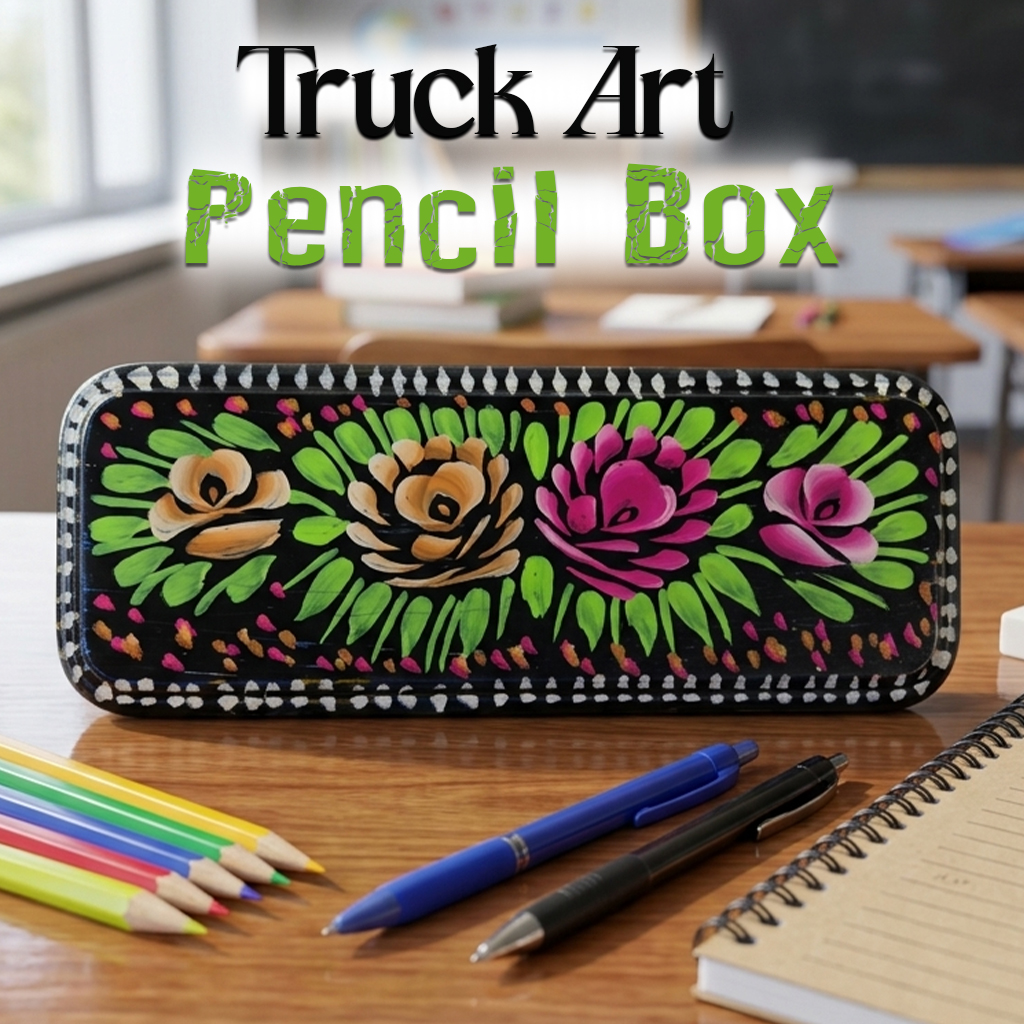 Pakistani Truck Art Pencil Box (W-20cm)