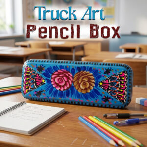Pakistani Truck Art Bundi Pencil Box (W-20cm)