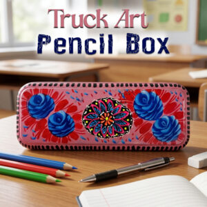 Pakistani Truck Art Bundi Pencil Box (W-20cm)