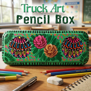 Pakistani Truck Art Bundi Pencil Box (W-20cm)