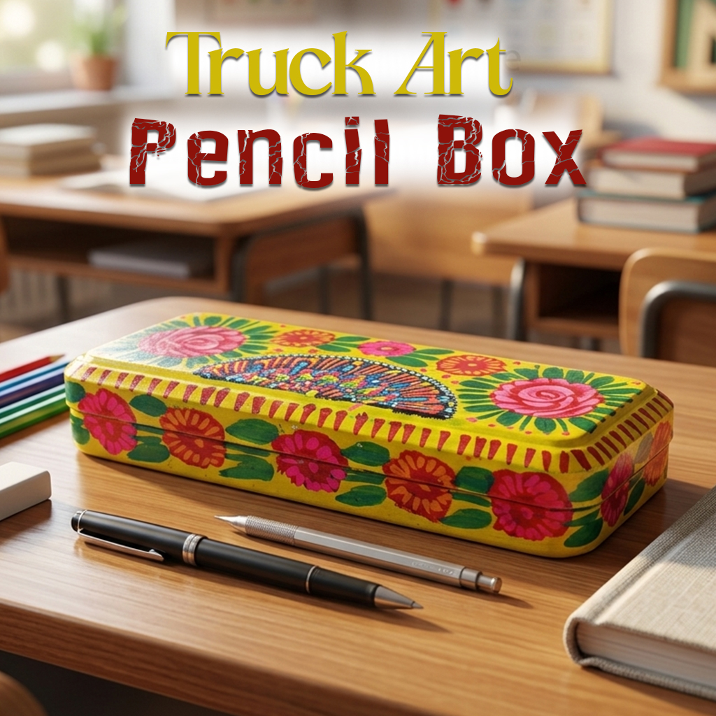 Pakistani Truck Art Bundi Pencil Box (W-20cm)