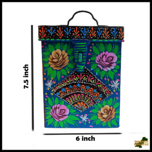 Hand-Painted Truck Art Kanaster – Size: (W-6 x H-7.5)