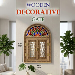 Handcrafted Wooden Decorative Gate (H-11inch × W-8inch)