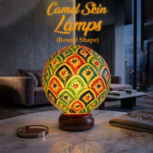 Camel Skin Lamp Round Shape (Size : 25 cm)