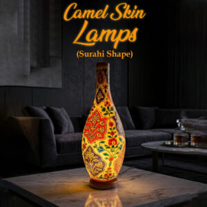 Camel Skin Lamp Surahi Shape (Size :59 cm)