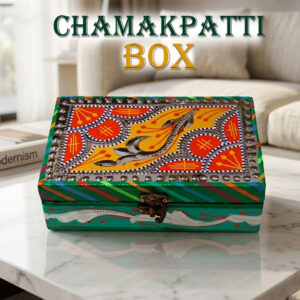 Chamakpatti Box: Real Truck Art Design for Storage and Decoration (W-20, H-12.5 cm)