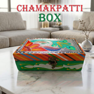 Chamakpatti Box: Real Truck Art Design for Storage and Decoration (W-20, H-12.5 cm)