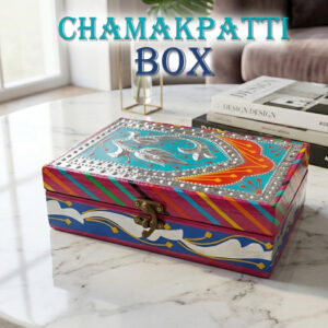 Chamakpatti Box: Real Truck Art Design for Storage and Decoration (W-20, H-12.5 cm)