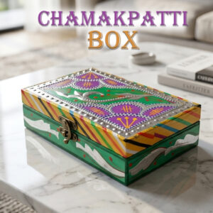 Chamakpatti Box: Real Truck Art Design for Storage and Decoration (W-20, H-12.5 cm)