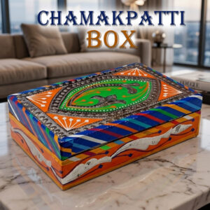 Chamakpatti Box: Real Truck Art Design for Storage and Decoration (W-20, H-12.5 cm)