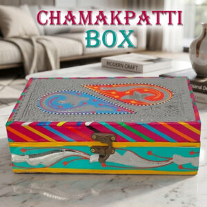 Chamakpatti Box: Real Truck Art Design for Storage and Decoration (W-20, H-12.5 cm)
