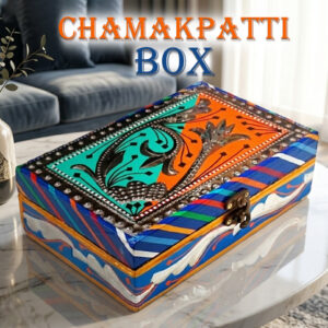 Chamakpatti Box: Real Truck Art Design for Storage and Decoration (W-20, H-12.5 cm)