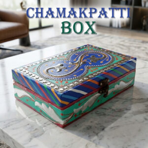 Chamakpatti Box: Real Truck Art Design for Storage and Decoration (W-20, H-12.5 cm)