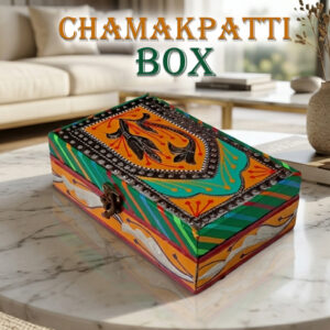 Chamakpatti Box: Real Truck Art Design for Storage and Decoration (W-20, H-12.5 cm)