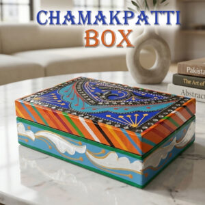Chamakpatti Box: Real Truck Art Design for Storage and Decoration (W-20, H-12.5 cm)