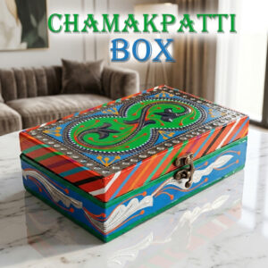 Chamakpatti Box: Real Truck Art Design for Storage and Decoration (W-20, H-12.5 cm)