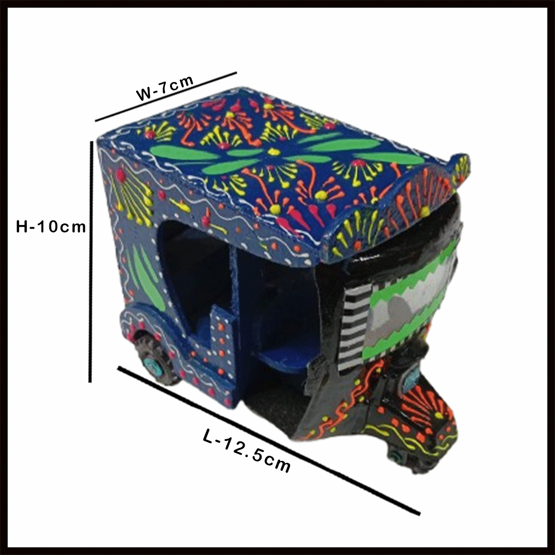 Truck Art Rickshaw (W-7cm:H-10cm:L-12.5cm) - Image 3