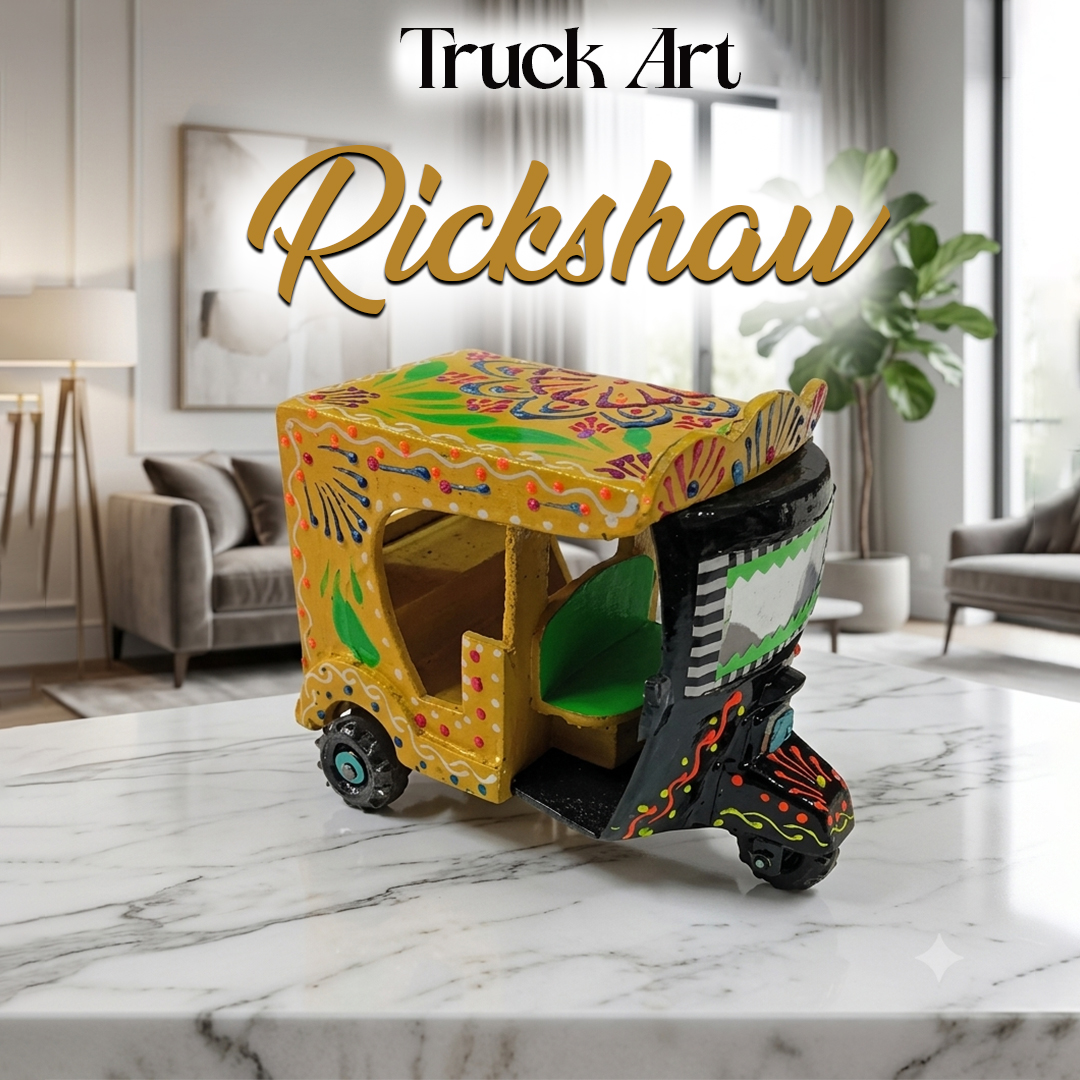 Truck Art Rickshaw (W-7cm:H-10cm:L-12.5cm) - Image 2