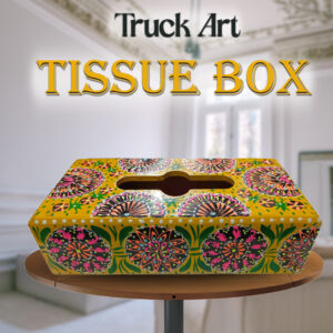 Truck Art Hand-Painted Tissue Box – Traditional Decorative Wooden Cover