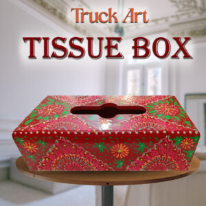 Truck Art Hand-Painted Tissue Box – Traditional Decorative Wooden Cover