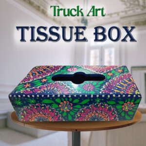 Truck Art Hand-Painted Tissue Box – Traditional Decorative Wooden Cover