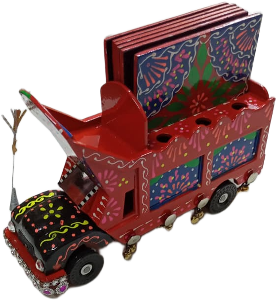 Truck Art Truck & Tea Coaster Set Of 6 - Image 4