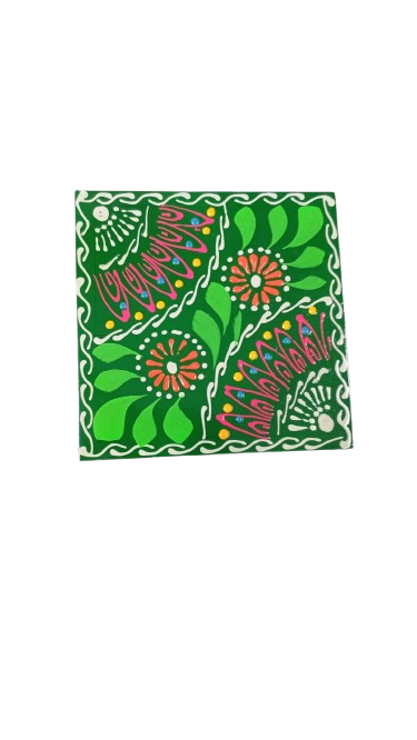 Truck Art Tea Coaster Set of 6 with Holder – Handmade Traditional Pakistani Design - Image 6