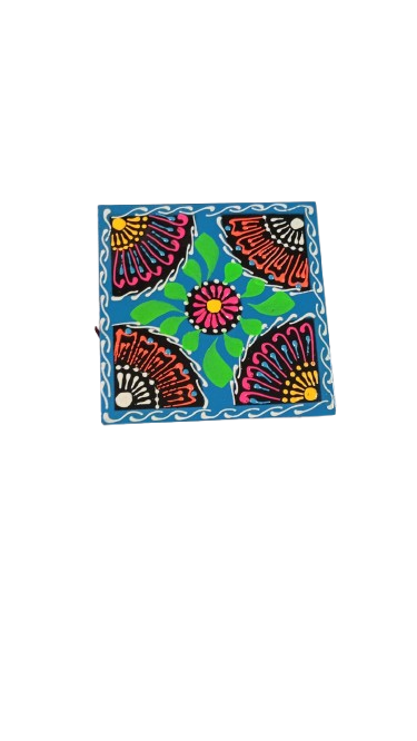Truck Art Tea Coaster Set of 6 with Holder – Handmade Traditional Pakistani Design - Image 5