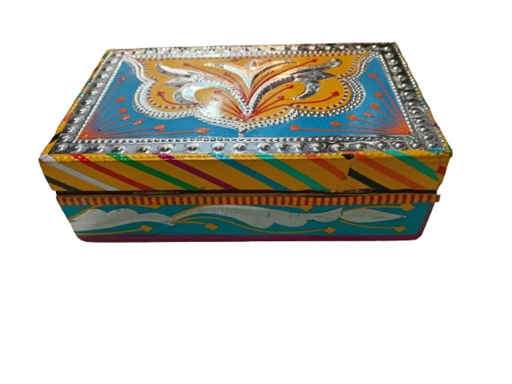 Chamakpatti Box: Real Truck Art Design for Storage and Decoration (W-20, H-12.5 cm) - Image 3