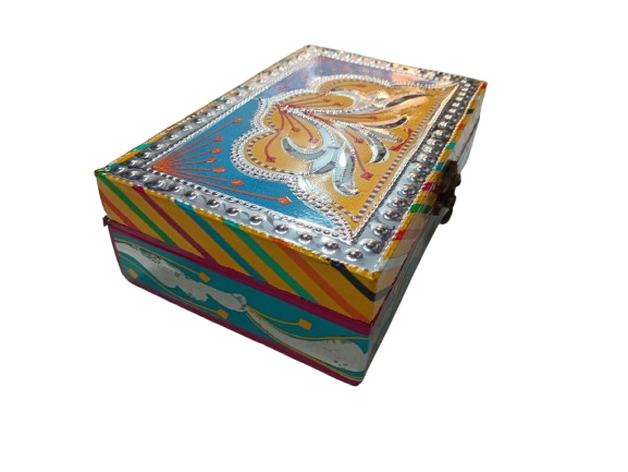 Chamakpatti Box: Real Truck Art Design for Storage and Decoration (W-20, H-12.5 cm) - Image 5