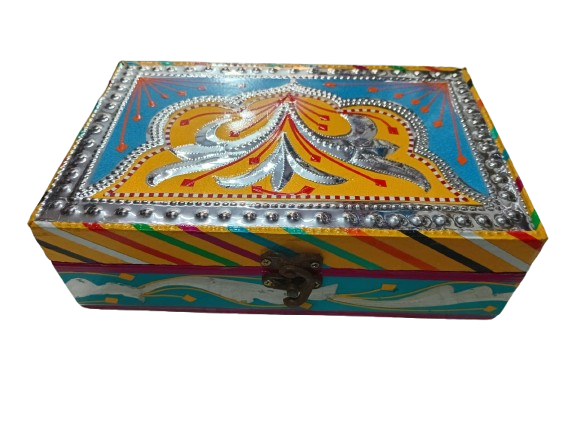 Chamakpatti Box: Real Truck Art Design for Storage and Decoration (W-20, H-12.5 cm) - Image 6