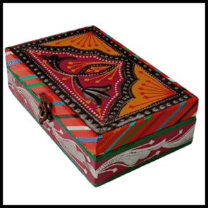 Chamakpatti Box: Real Truck Art Design for Storage and Decoration (W-20, H-12.5 cm)