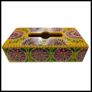 Truck Art Hand-Painted Tissue Box – Traditional Decorative Wooden Cover