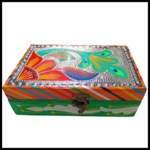 Chamakpatti Box: Real Truck Art Design for Storage and Decoration (W-20, H-12.5 cm)