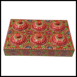 Truck Art 6 Jar Spice Box – Vibrant Wooden Storage Organizer