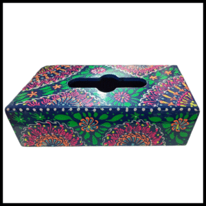 Truck Art Hand-Painted Tissue Box – Traditional Decorative Wooden Cover