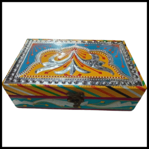 Chamakpatti Box: Real Truck Art Design for Storage and Decoration (W-20, H-12.5 cm)