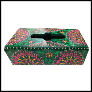 Truck Art Hand-Painted Tissue Box – Traditional Decorative Wooden Cover