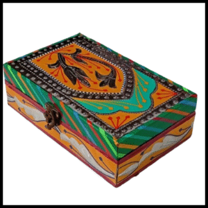 Chamakpatti Box: Real Truck Art Design for Storage and Decoration (W-20, H-12.5 cm)