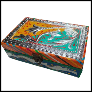 Chamakpatti Box: Real Truck Art Design for Storage and Decoration (W-20, H-12.5 cm)