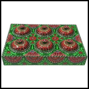 Truck Art 6 Jar Spice Box – Vibrant Wooden Storage Organizer