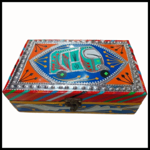 Chamakpatti Box: Real Truck Art Design for Storage and Decoration (W-20, H-12.5 cm)