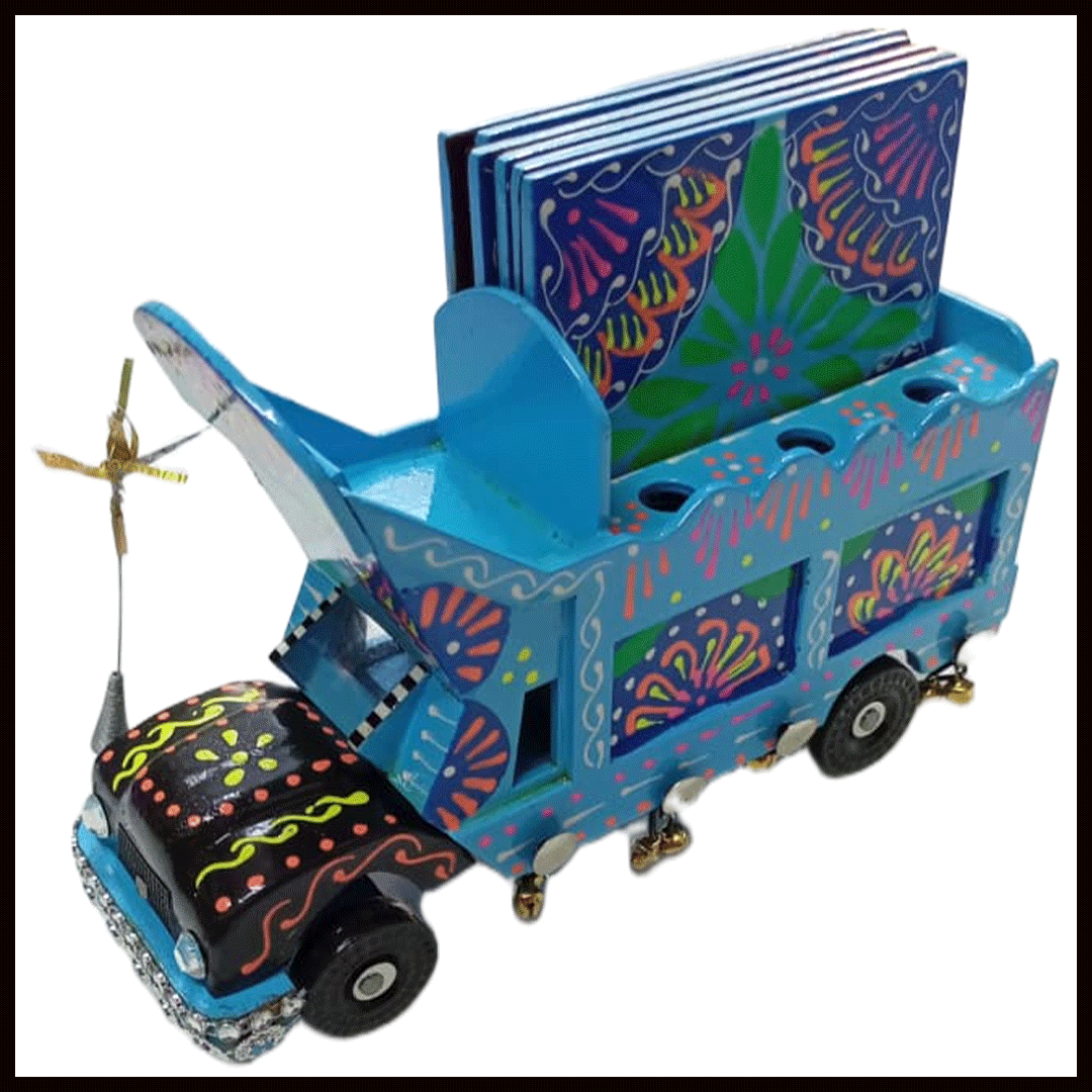 Truck Art Truck & Tea Coaster Set Of 6