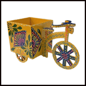 Traditional Pakistani Truck Art Cycle Hand-Painted Décor (W-17cm)