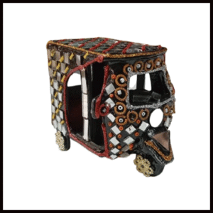 Decorative Mirror Work Rickshaw (W-8cm)