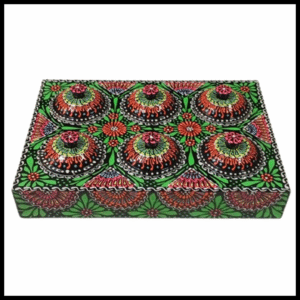 Truck Art 6 Jar Spice Box – Vibrant Wooden Storage Organizer